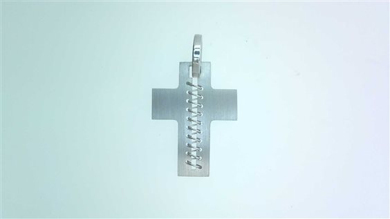 Pendentif Zancan in Or blanc CROCE -CUCITA- - CROCE -CUCITA-
